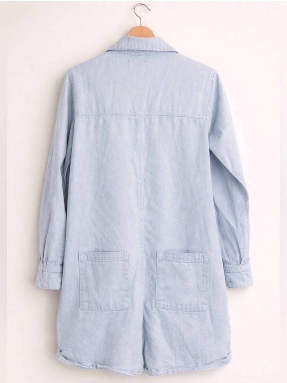 Show Me Your MuMu Light Blue Denim Romper - Picture 2 of 6
